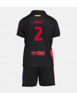 Barcelona Pau Cubarsi #2 Venkovní dres pro děti 2024-25 Krátký Rukáv (+ trenýrky)